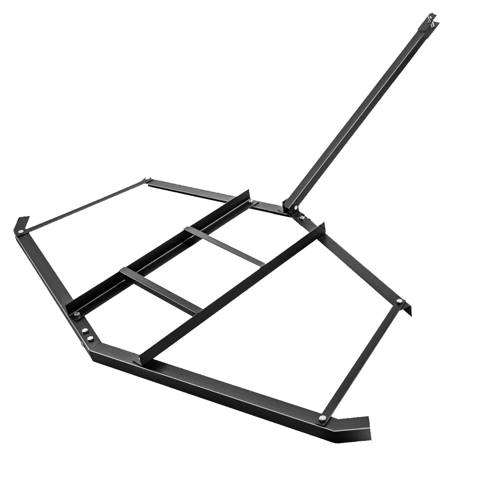 Livellatrice per vialetti Garvee da 60 pollici con bulloni regolabili e 2 barre di rinforzo per giardino, cortile, campo, acciaio Q235, attaccato al perno, compatibile con ATV/UTV
