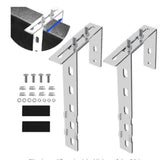 Garvee Solarmodul Montagehaken In Acciaio Inox 304, Ganci Regolabili 6-18 Cm, Supporto Modulare Per Balconi E Tetti, Set Da 2 Pezzi