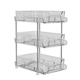 Garvee Organizer trasparente per bagno con divisori regolabili in PET e acciaio inossidabile per cucina e bagno Trasparente e robusto - Trasparente