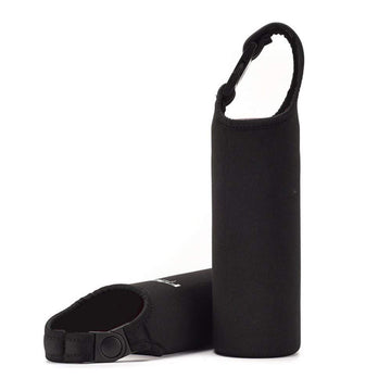Garvee Borsa Termica Neoprene per Bottiglie 500ml - Antiscivolo, Impermeabile, Isolante Caldo/Freddo - Manico con Clip Nero Outdoor Fitness