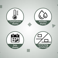 Garvee Sveglia digitale con display LCD, temperatura e umidità, multifunzione, ultra sottile, elettronica, nera, per camera da letto e ufficio