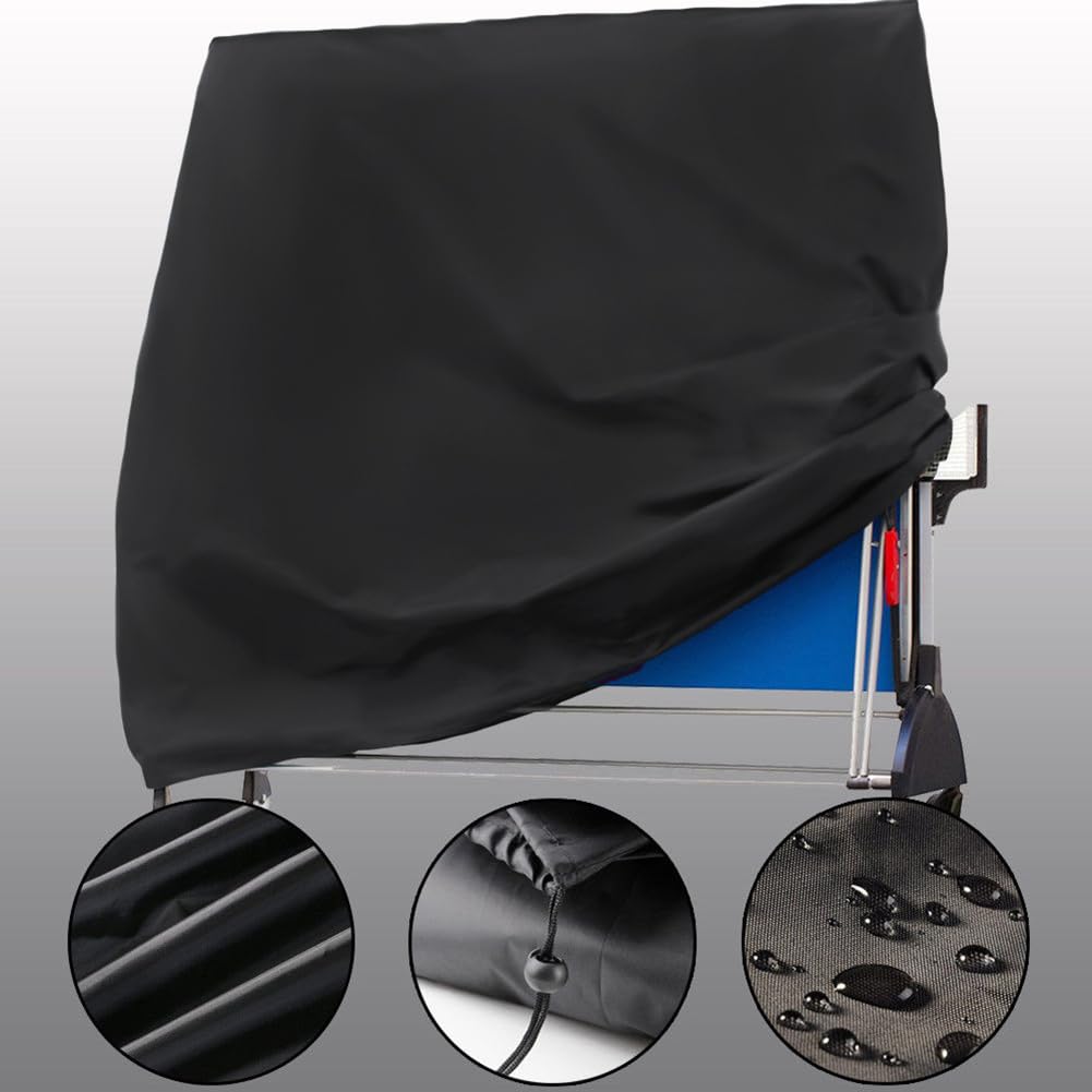 Garvee Copertura per Tavolo da Ping Pong 155x75x144 cm Impermeabile Protezione UV Argento Per Tavolo da Ping Pong da Interno ed Esterno