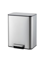 Garvee Cestino per Rifiuti da 12,8 Litri Acciaio Inox con Coperchio Soft-Close e Pedale per Bagno e Ufficio Argento Compatto - Silver