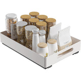 Garvee Organizer per cassetti in metallo silenzioso e robusto per cucina e bagno 10,2"x14,5"x3,1" bianco - Bianco