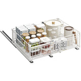 Garvee Scaffale Estrattile Espandibile Cucina Acciaio al Carbonio Resistente Senza Trapano Regolabile 32,5-50 cm Organizzatore Versatile