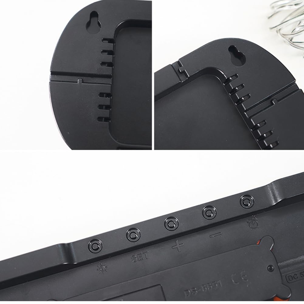 Orologio da parete digitale a LED Garvee da 35 cm con ampio display, 9 livelli di luminosità, visualizzazione della temperatura, funzione di memoria, verde per cucina e ufficio