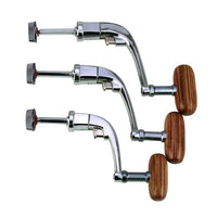 Garvee Manico Universale in Metallo per Mulinello da Spinning, Pieghevole, Impugnatura in Legno Antiscivolo, Pesca Acqua Dolce e Salata, Robusto e Compatibile