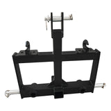 Garvee Gancio Rimorchio a 3 Punti Heavy Duty Ricevitore 2" con Fori per Lancia Fieno e Ganci Acciaio Carbonio Nero per Macchine Agricole e Giardinaggio 52.3 x 54.8 cm