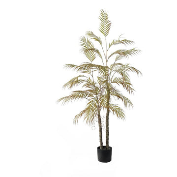 Palma Areca artificiale Garvee da 4 piedi/5 piedi, realistica, malleabile, in poliestere, facile da pulire, per interni/esterni, soggiorno, ufficio, verde