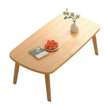 Tavolino pieghevole Garvee, in legno, 31,5x19,7x17,3 pollici, per soggiorno e ufficio, salvaspazio, stabile, minimalista, leggero e pieghevole - Venatura del legno 80x50 cm