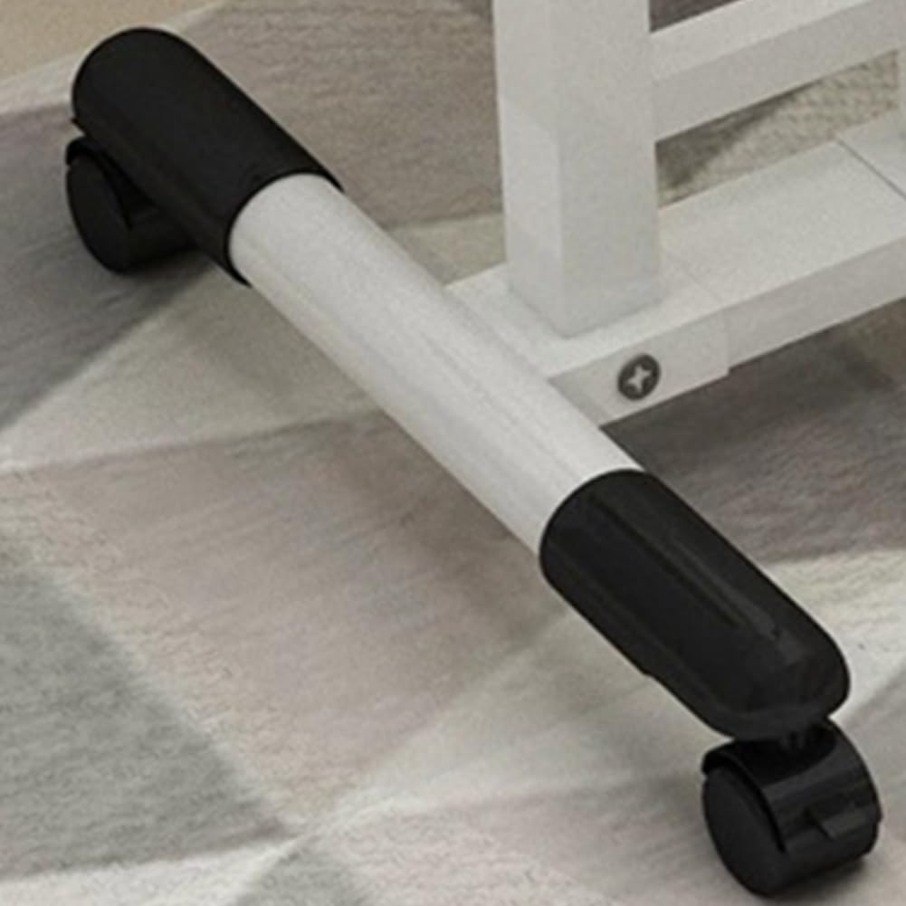 Tavolo da letto mobile Garvee con ruote, tavolo per laptop regolabile in altezza per letto d'ospedale, letto per allattamento, 60×40x65-95 cm, nero