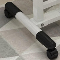 Tavolo da letto mobile Garvee con ruote, tavolo per laptop regolabile in altezza per letto d'ospedale, letto per allattamento, 60×40x65-95 cm, nero