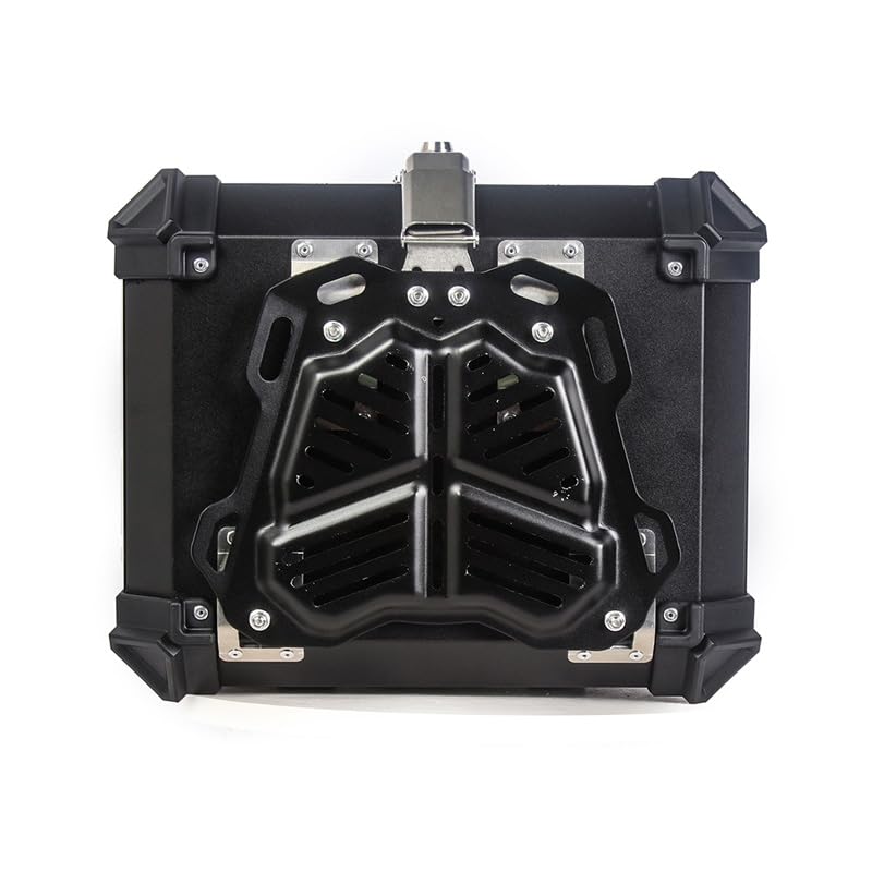 Garvee Valigia Moto 45L Alluminio Impermeabile Nero Opaco Touring - Serratura Sicura, Rivestimento Rimovibile, Installazione Rapida