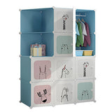 Sistema di organizzazione modulare per guardaroba per bambini Garvee, montaggio fai da te, materiale robusto per risparmiare spazio in camera da letto e corridoio - Come mostrato