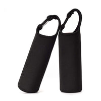 Garvee Borsa Termica Neoprene per Bottiglie 500ml - Antiscivolo, Impermeabile, Isolante Caldo/Freddo - Manico con Clip Nero Outdoor Fitness