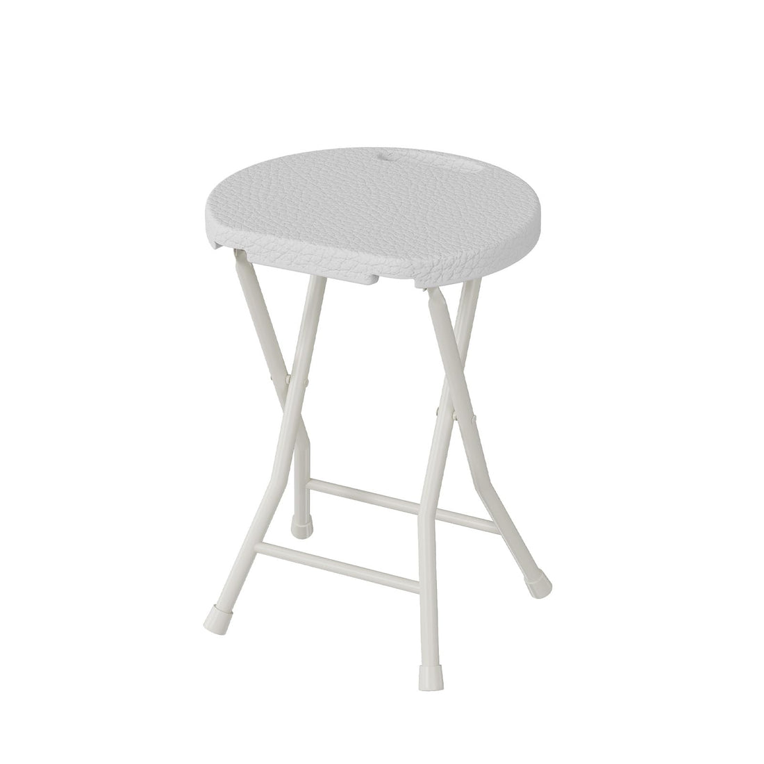 Sgabello/sedia pieghevole Garvee con maniglia, capacità di carico di 600 libbre, piedini antiscivolo, struttura in acciaio per campeggio e cucina, leggero e compatto, nero