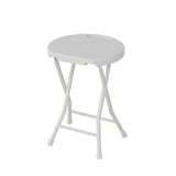 Sgabello/sedia pieghevole Garvee con maniglia, capacità di carico di 600 libbre, piedini antiscivolo, struttura in acciaio per campeggio e cucina, leggero e compatto, nero