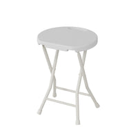 Sgabello/sedia pieghevole Garvee con maniglia, capacità di carico di 600 libbre, piedini antiscivolo, struttura in acciaio per campeggio e cucina, leggero e compatto, nero