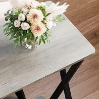 Tavolo consolle stretto Garvee, 2 ripiani, stile industriale, legno MDF e metallo, per soggiorno e corridoio, 84,5 cm di lunghezza x 30 cm di larghezza x 80 cm di altezza, nero