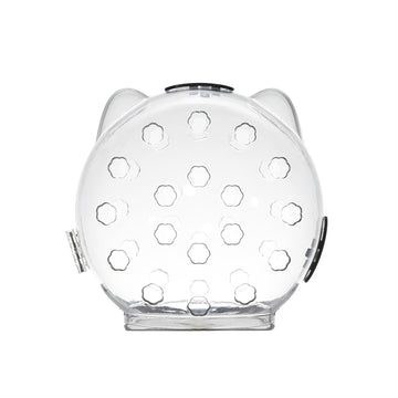 Casco trasparente per gatti GARVEE con ventilazione, anti-leccamento e morso, materiale leggero, dimensioni ridotte, per recupero e cura, graziose orecchie da gatto