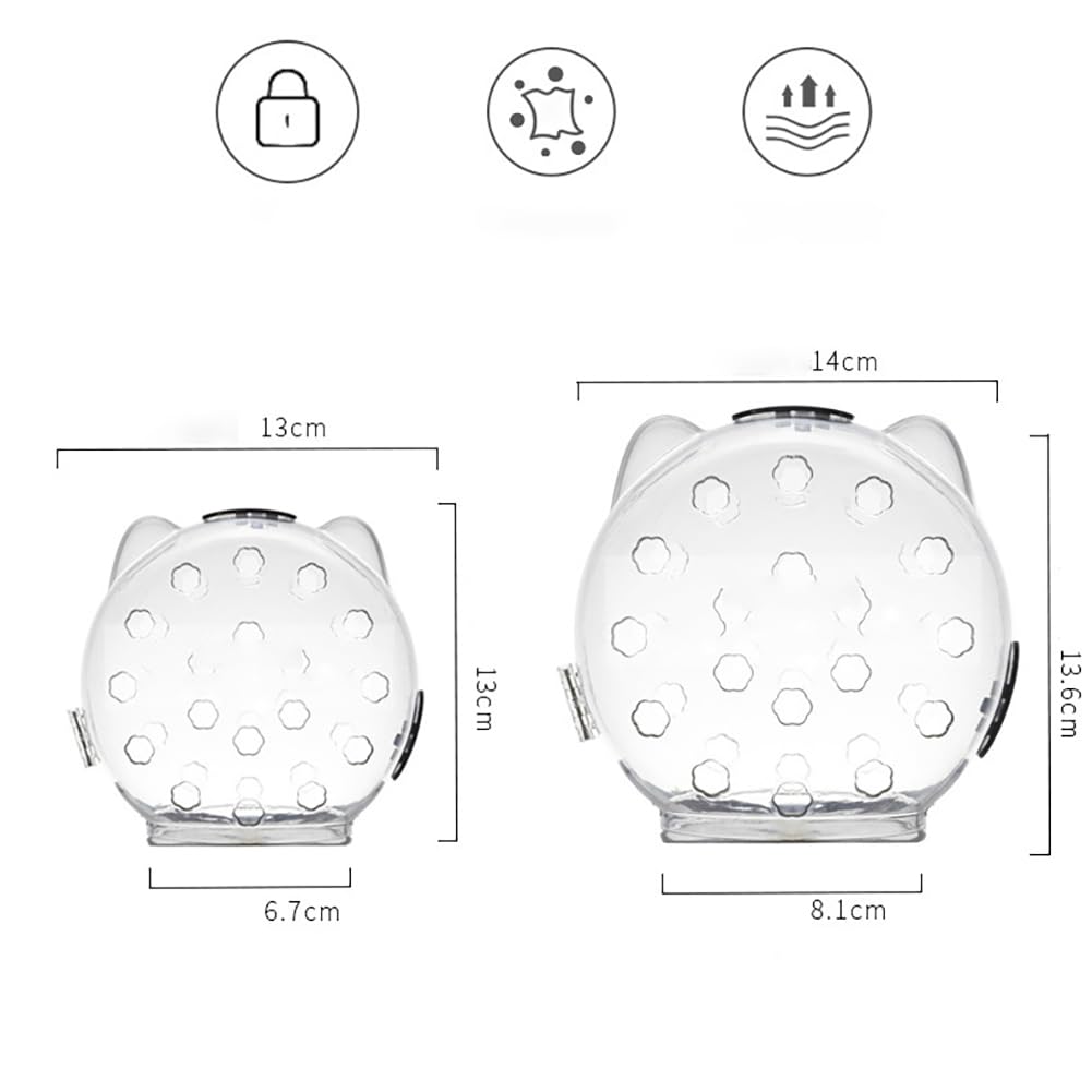 Casco trasparente per gatti GARVEE con funzione protettiva, traspirante, in materiale PET leggero per il recupero e la cura, trasparente, confortevole