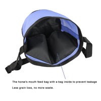 Borsa per mangime Garvee per cavalli con comodo cuscinetto per il collo – Mangiatoia in rete in PVC, resistente e di lunga durata, 23,9x24,4 cm