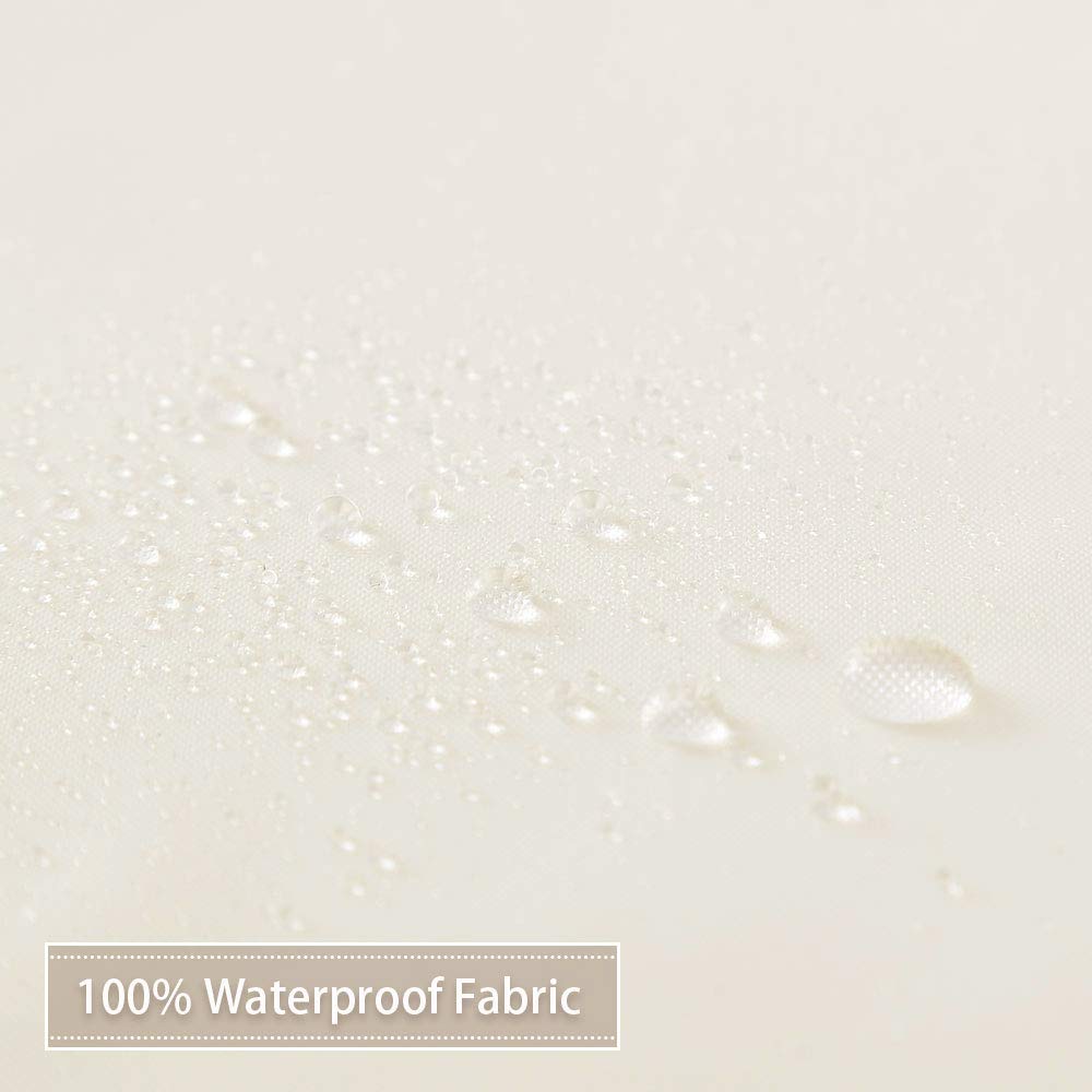 Tenda da doccia Garvee di qualità alberghiera, tessuto in microfibra impermeabile al 100%, avorio, 72x72 pollici, bagno