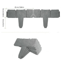 Garvee Bordura per prato da giardino effetto pietra grigio scuro, 10 pezzi, grigio