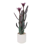 Garvee 96 cm Pianta Cactus Artificiale Alta Realistica UV Resistente EVA Per Interni Ed Esterni Verde - Green Purple
