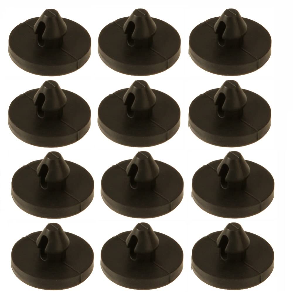 Garvee 12 pezzi di gomma per interruttore luce freno per la maggior parte delle auto, compatto e facile da installare, nero, 1,8 x 1,1 cm