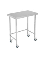 Tavolo da lavoro in acciaio inossidabile Garvee 45.72x81.28 cm con ruote per cucina e officina, antiruggine, resistente al calore, stabile - Tavolo con ruote