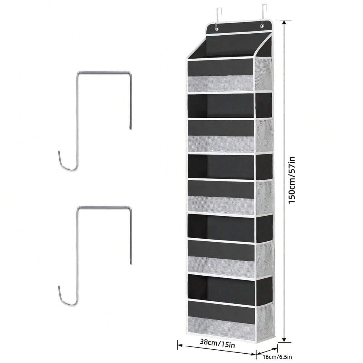 Garvee Organizer da appendere alla porta con 5 tasche a rete, capacità di carico di 40 libbre, materiale a rete, salvaspazio, versatile per cucina e bagno