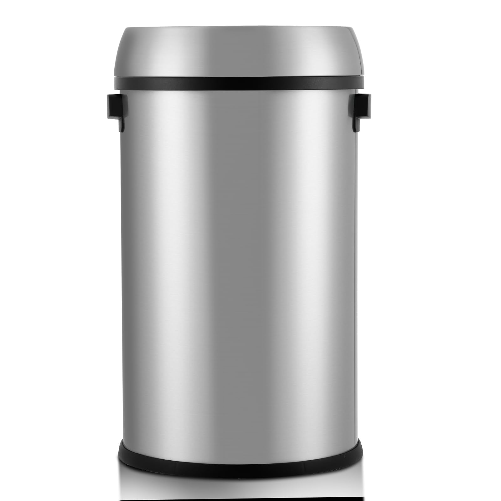 Pattumiera aperta Garvee da 65 l 17 gal per uso commerciale, in acciaio inossidabile spazzolato, resistente, senza coperchio, con maniglie, per uso in cucina e all'aperto