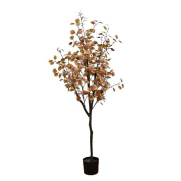 Albero di eucalipto artificiale Garvee da 6 piedi con foglie di seta per soggiorno e uso esterno, vaso di plastica, foglie autunnali, realistico, facile da curare