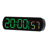 Sveglia digitale GARVEE da 16,5 cm a LED con display della temperatura, luminosità regolabile, funzionamento a batteria, orologio da comodino - Luce verde