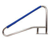 Garvee Corrimano per Piscina in Acciaio Inox 304 con Impugnatura Blu Antiscivolo, Design Ergonomico, Installazione Facile, Base Stabile, per Piscine Interrate e Spa