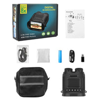 Dispositivo per la visione notturna Garvee 2.5K 40MP Binocolo digitale a infrarossi con zoom 8X per caccia e campeggio, batteria da 2500 mAh, robusto