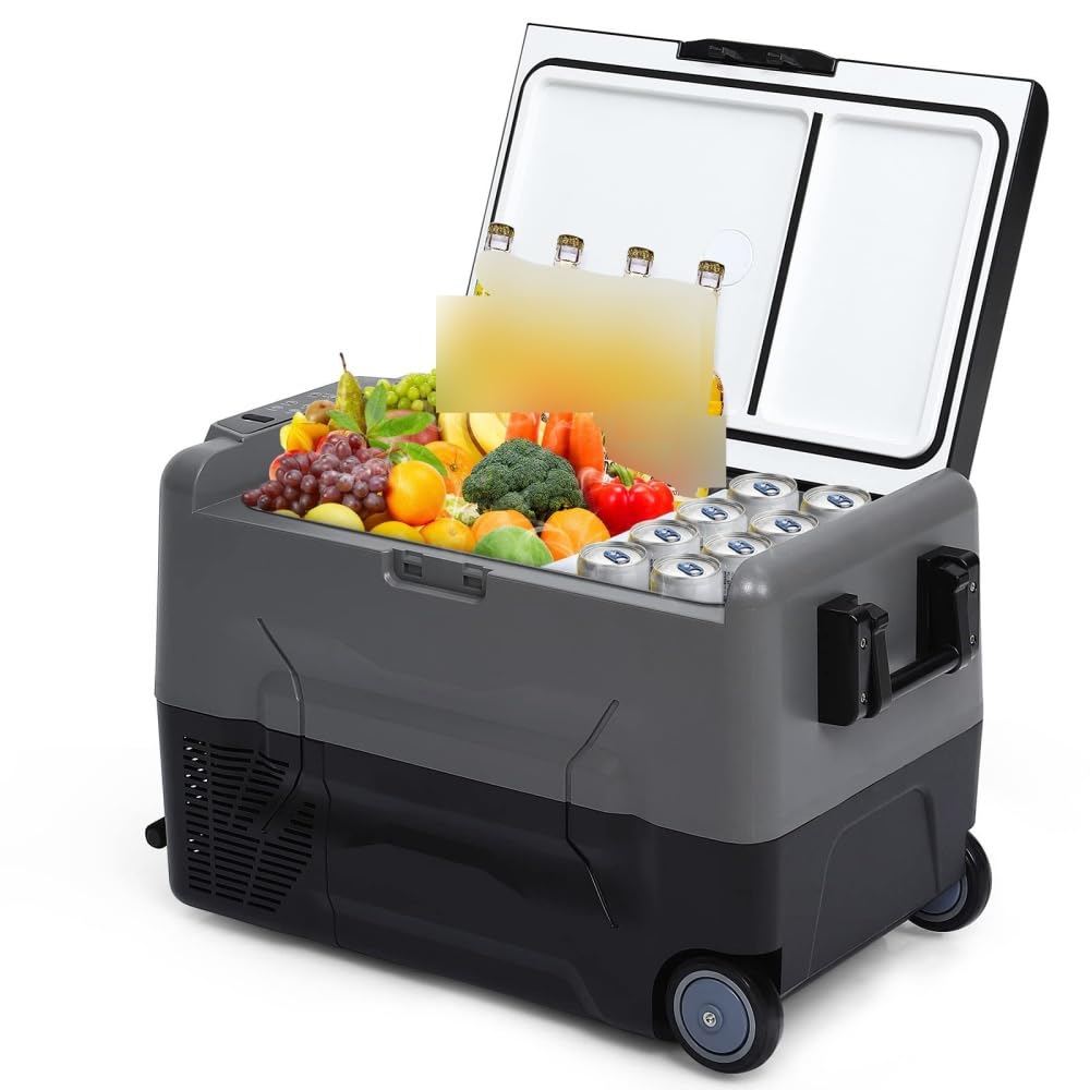 Frigorifero per auto GARVEE, compressore portatile con controllo tramite app, refrigeratore elettrico -20-20 °C, congelatore portatile con compressore, frigorifero per auto con scomparto congelatore, per campeggio, viaggio 45L