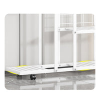 Garvee Plant Stand Mensola angolare con ruote, multilivello, ferro robusto, soggiorno e balcone, impermeabile, nero