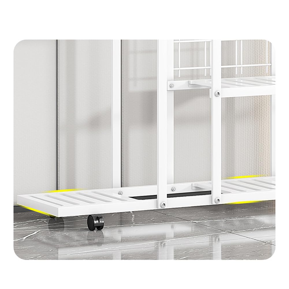 Garvee Plant Stand Mensola angolare con ruote Robusto ferro impermeabile per soggiorno Balcone Giardino Nero