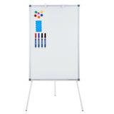 Garvee Lavagna Magnetica Portatile 91,4x61 cm con Cavalletto Regolabile, Acciaio Robusto, Nero/Bianco, Ufficio e Scuola - White
