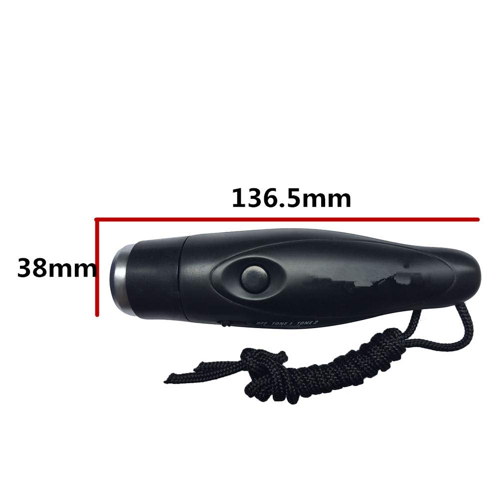 Fischietto elettronico Garvee con cordino, 3 toni, 125 dB, materiale ABS, ricaricabile, per sport ed emergenze