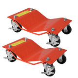 Garvee Set di 2 Car Dollies Arancioni | Rotelle Auto 1360 kg, Acciaio Robusto, Garage Officina 300x406x110 mm