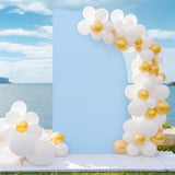 Garvee Copertura per arco nuziale 5 piedi Elastico in spandex con parte superiore a mezzaluna, riutilizzabile per decorazioni per matrimoni, compleanni e feste, bianco - Come mostrato