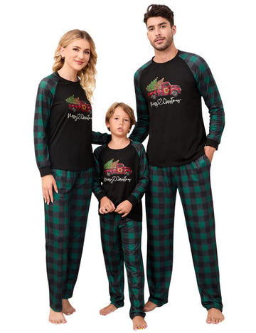 Garvee Christmas Family Pigiama Set Manica Lunga Due Pezzi Tutina Verde 2M