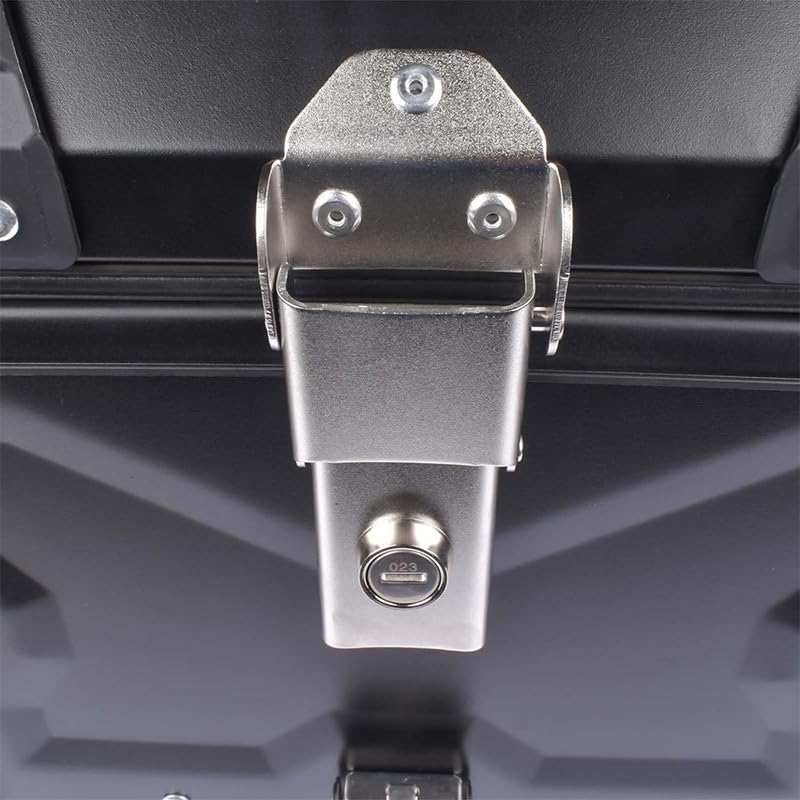 Garvee Valigia Moto 45L Alluminio Impermeabile Nero Opaco Touring - Serratura Sicura, Rivestimento Rimovibile, Installazione Rapida