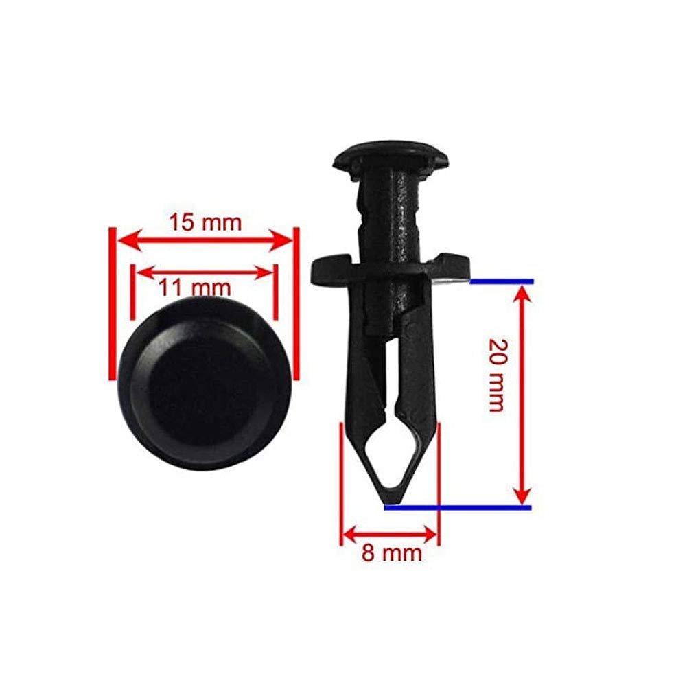 Set di clip per aste di spinta per auto Garvee da 50 pezzi da 8 mm 5/16 pollici compatibile con accessori Can-Am Maverick, Commander e Outlander