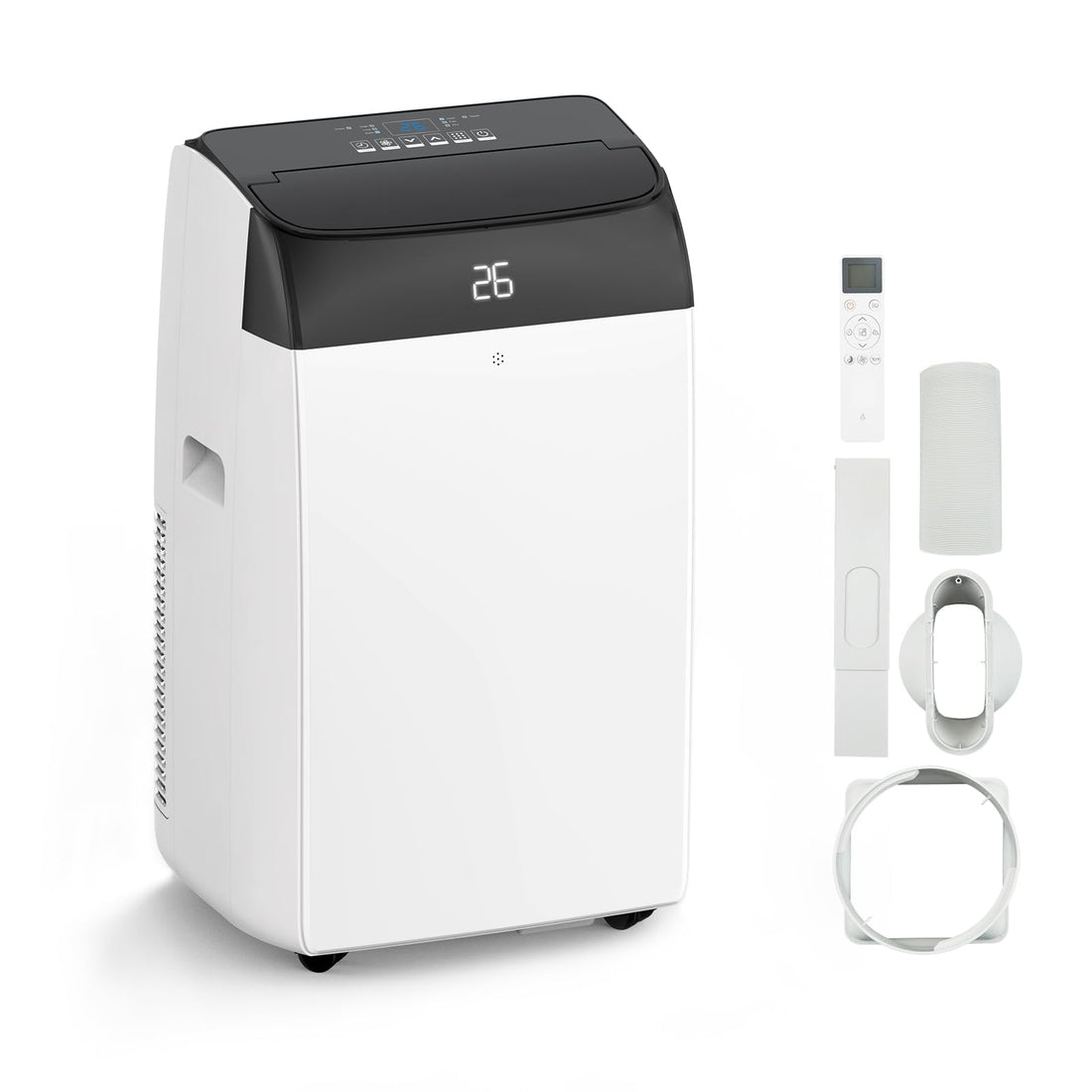 GARVEE Mobile Klimagerät 10000 BTUs, Fernbedienung Abluftschlauch Schlafmodus Mobil Klimaanlage Luftkühler, 3-in-1 Tragbares Klimagerät, Luftentfeuchter (30L/H), Kühlfunktion, Ventilator