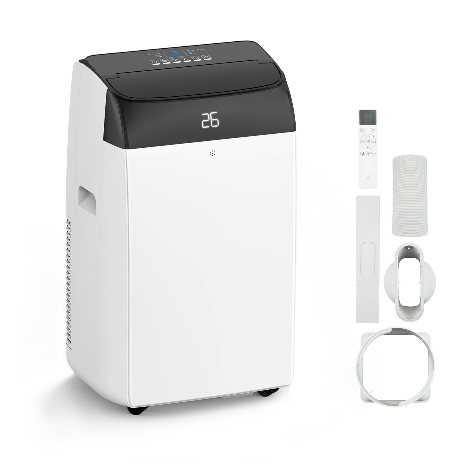 GARVEE Mobile Klimagerät 10000 BTUs, Fernbedienung Abluftschlauch Schlafmodus Mobil Klimaanlage Luftkühler, 3-in-1 Tragbares Klimagerät, Luftentfeuchter (30L/H), Kühlfunktion, Ventilator