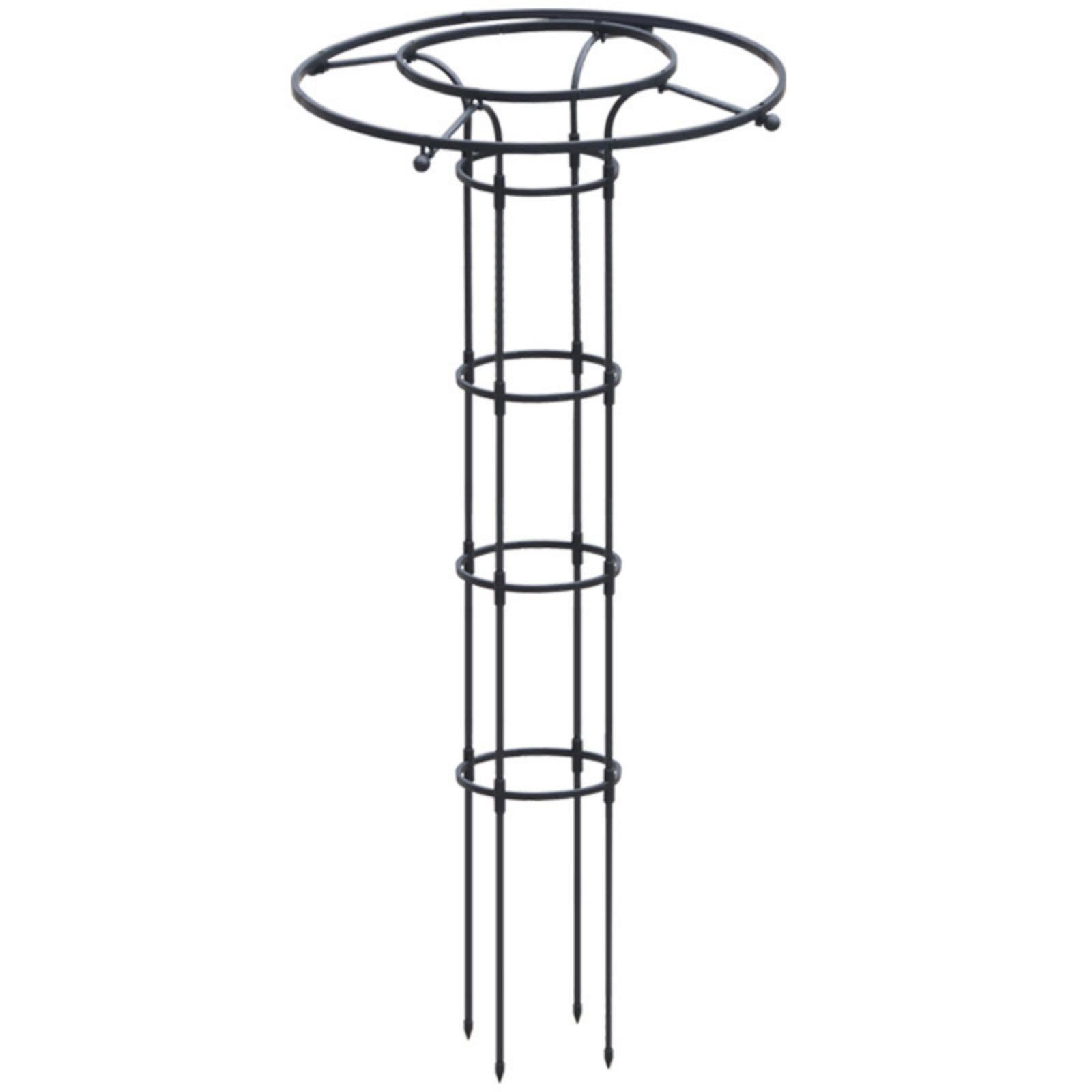 Supporto per piante Garvee, scala da giardino con anello di supporto, metallo resistente alle intemperie, per giardino e terrazza, versatile supporto per piante, ortensie e rose.